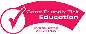 carer friendly tick education award badge